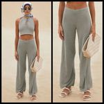 Cult Gaia ππ Shauna Knit Pant ~ Ultra High Rise Flared Leg Granite XS NWT Photo 1