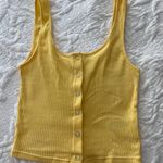 H&M Yellow Cropped Tank Top Photo 0