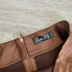 Brown Satin Mini Skirt Size XS Photo 3