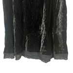 J.Jill Velvet Lace Trim Midi Skirt Womens S Black Gothic Romantic Victorian Photo 1