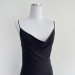 Reformation Dress Womens Large Black Cowl Neck Sleeveless Mini Slip Stretch USA Photo 1