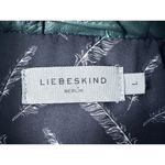 Wrangler VTG Liebeskind Berlin Green Leather Jacket Sz L Poly Lined Adjustable Waist Photo 7