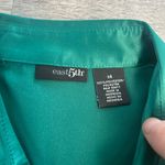 East 5th East Of 5th Green Silky Long Sleeve Button Down Blouse NWOT O46 Photo 1