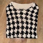 August Silk  • Classic HOUNDSTOOTH RIBBED KNIT • 100% SILK TOP • Size Large Photo 5
