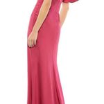 Mac Duggal Ieena for  Women’s Plunging Neck Flare Sleeve Dress Raspberry Sz 12 Photo 5