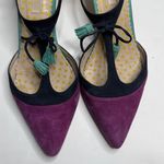 Boden Alice Suede Leather Blue Purple Kitten Heels S Photo 4