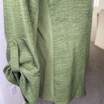 Ci Sono Green Button Down Roll Tab Sleeve Stretchy Side Blouse Top PLus Size 2X Photo 2
