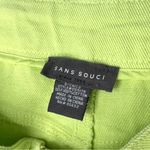 Sans Souci Vintage 90s Denim Mini Skirt Sz S Neon Yellow/Green 100% Cotton Rave Photo 3