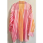 Beach Riot Alexa Top Sunset Stripes Cover Up Size PL Pink, Orange and White Photo 3