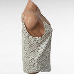 EXPRESS Downtown Cami Ivory Black Polka Dot Sleeveless V Neck Tank Top Photo 3