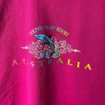 Vintage 90s Dolphins Heads Resort Australia T Shirt Pink Large L Single Stitch Photo 6