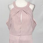 TFNC New Plus Pleated Chiffon Slit Maxi Bridesmaid Dress Pink Mink Size 18 Photo 7