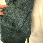 Skies Are Blue  Cozy Dark Green Button-Up 3/4 Length Long Cardigan Photo 6