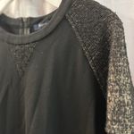 Madewell Black Long Sleeve Dress with tweed Accents size small Photo 9