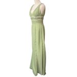 Eden Maids V Neck Sleeveless Formal Wedding Guest Sage Green Maxi Dress Size 6 Photo 2