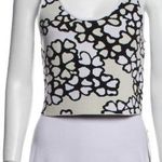 3.1 Phillip Lim Floral Jacquard Sleeveless Crop Tank Top Black/White Women's XS Photo 0