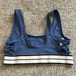 PINK - Victoria's Secret PINK Blue Unlined Sports Bra XS Wireless Cut Out Activewear Victoria's Secret Photo 1