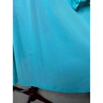 Leslie Fay blouson dress Vintage 1970s pleated top aqua blue Photo 6