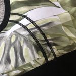 X By Gottex Mesh Contrast Floral Scoop Neck Racerback Sports Bra XS Green Black Photo 4