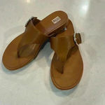 FitFlop  Womens Sandals Gracie Tan 7 Gracie Slip-On Buckle Cushioned Leather New Photo 0