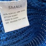 Everly for Francesca’s Cobalt Blue Long Sleeve Sweater Wool Blend Cardigan Small Photo 6
