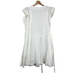 Madewell Women's Ruffle Sleeve White Wrap Mini Dress size XS Cottagecore Preppy Photo 6
