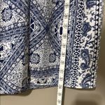 Trixxi  Blue and White Sleeveless Halter Sundress Photo 3