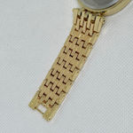 Daisy Fuentes  gold tone women watch 39mm round case rhinestones 7” running Photo 6