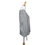 LOFT Black White Striped Sweater Long Sleeve Cotton Knit Size Large Womens Photo 3