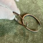 Coldwater Creek #400  Pewter Carved Hoops Photo 5