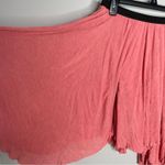 Free People Pink Asymmetrical Skirt Womens Medium Fairy Soft Girl Summer Casual Photo 2