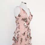 Dress the Population - New! Sidney Floral Appliqué Mesh Gown Photo 6