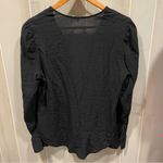 Treasure & Bond Cute boho whimsigoth black breezy v-neck crinkle blouse  flowy Photo 5