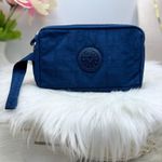 Navy Blue Small Purse or Makeup Cosmetic Wristlet Photo 0