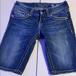 Miss Me Dark Blue Bermuda Jean Shorts size 26 Photo 0