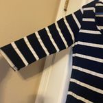 Finn and Clover  Blue White Striped Maxi Dress Medium Stretch Casual Nautical Photo 3