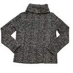 J.Crew Funnel Neck Plaid Pullover Sweater Womens Size S Black White Preppy Photo 6