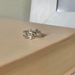 Vintage Wrapping Leaves Silver Ring “Bree” Vine Floral Minimal Classic Simple Jewelry Photo 4