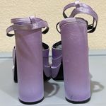 Dolls Kill  Lilac Satin Moonchild Platform Heels Photo 5