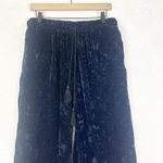 Earthbound Trading Velvet Wide Leg Pants Size Large Pull On Dark Purple Pockets Photo 2