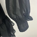 Ralph Lauren LAUREN Classic Black Embroidered Georgette Dress, Size 8 Photo 5