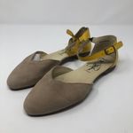 Fly London  Leather Ankle Strap Flats Yellow/Tan Size 40 Photo 1