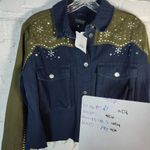 Topshop NWTTopShop western denim jacket studded embroidered size 2 Photo 10