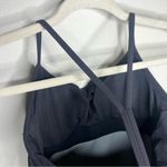 Stori Textured‎ Wash Striped Shelf Bra Racerback Tank Gray Size 6 Photo 4