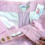 Vineyard Vines NWT  Seersucker Whale Shorts Pink White Blue Size 0 Retail $65.00 Photo 3