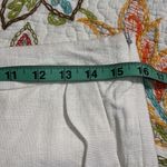 Cynthia Rowley  size 8 white linen blend shorts scalloped edges zips up side NWT Photo 5