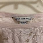 American Eagle  Womens White Lace Halter Crop Tank Top M Medium Bust 34” Photo 1