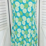 Vintage Loco Lindo Y2K Multi Print Scarf Hem Slip Dress Teal White Green Small Blue Photo 0