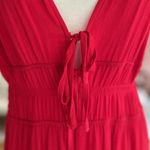 Mi Ami Francesca’s Jumpsuit Wide Leg Cropped Red XL (jrs) Cocktail Boho Dressy Size undefined Photo 3