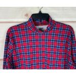 Lands' End Top Womens XL Blue Red Tartan Plaid Mock Neck T-Shirt Cotton Pullover Photo 6